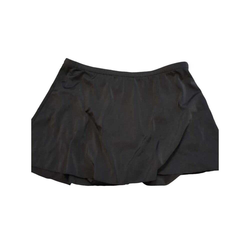 Trimshaper Womens Swimwear Black Swim Bottom Skirt Sz 12 EUC
